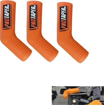 Znee Smart Motorcycle Gear Shift Cover Sock Shifter Sock Boot (Orange ) Pack of 3 Gear Shift Collar