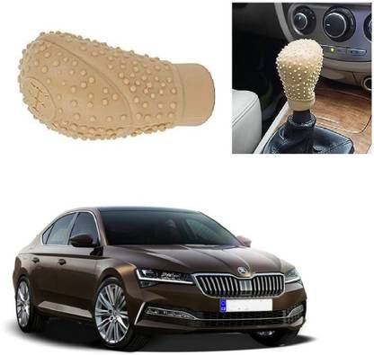 AutooNation Best Car Gear Shift Knob Cover 1Pcs Beige Color For Skoda Superb Gear Shift Collar