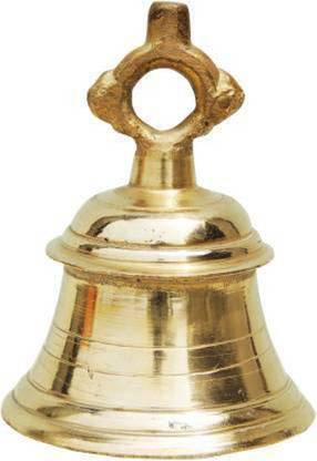 SAUBHAGYA Brass Wall Hanging Bell for Home Mandir Temple Living Room, Peetal Ghanta 500gm Brass Pooja Bell