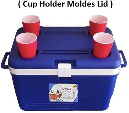 AVAIKSA Ice Chiller Ice Packs Freezer Cooler Box, Travel Picnic Box With Cup Holder Ice Camping Storage Box