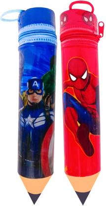 rza Pencil shap Pouch For boys With (bent10 & mickey mouse) Art Plastic Pencil Boxes Geometry Box