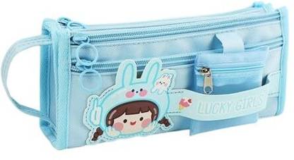 Chiransi Cute Multi Layer Large Capacity Pencil Pouch,Pencil Case with Mini Pocket Geometry Box