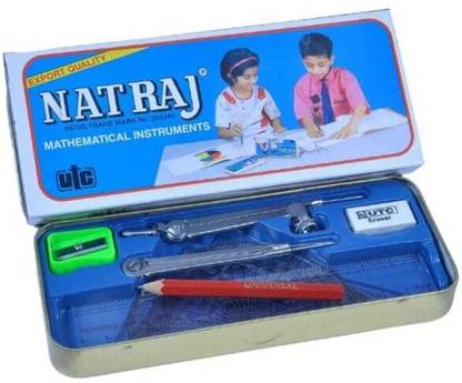 ANAS HANDLOOM Export Ouality Natraj Kidzz Archimedes Mathematical Drawing Instrument Geometry Box