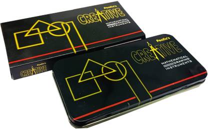 RONAK (Pack of 1) Creative Geometry Box For Students Stationery Kit Shape Instrument Geometry Box