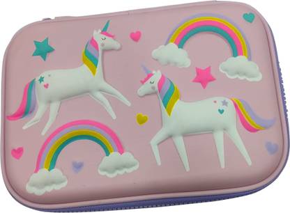 AMUSING New 3D Pencil Unicorn Pouch Art EVA Pencil Box Geometry Box