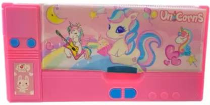 VSMS TRADERS Unicorn Mini Jumbo Pencil Box For School Kids Set 1 Geometry Box