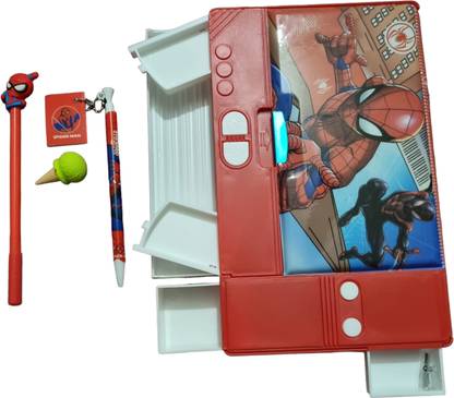 Saharan SRN JUMBO GEOMETRY BOX/TWO SIDED OPEN/ONE PEN/ONE PENCIL/ONE SOFTY ERASER Geometry Box