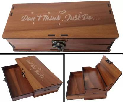 Glowbird Don't Think Just Do Pencil Box, Pencil Case for Kids Geometry Box