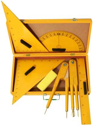 Antiquity WOODEN GEOMETRY BOX SET OF 7 FOR TEACHER AND STUDENTS Geometry Box