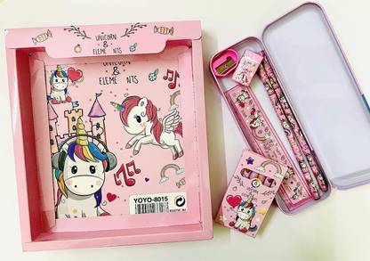 GAMLOID Best Buy Pencil case Two Pencil Eraser Scale, Sharpener Crayon Stationery Set Geometry Box