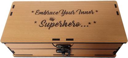 Glowbird EMBRACE YOUR INNER SUPERHERO Wooden Geometry Box