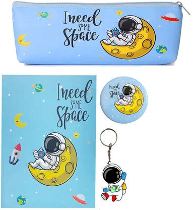 Potasa I need some Astronaut space Theme Set gift Kit for Kids - Stationery Box Geometry Box