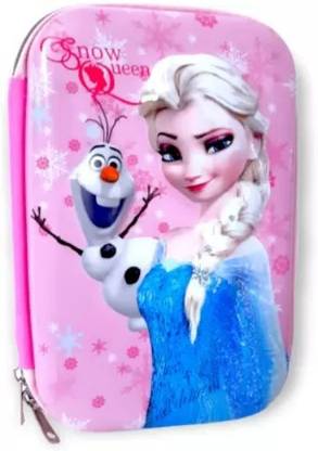 NV12 COLLECTIONS 3D Embossed Frozen 2 Anna, Its time to play, Jumbo HardTop Zipper Geometry Box