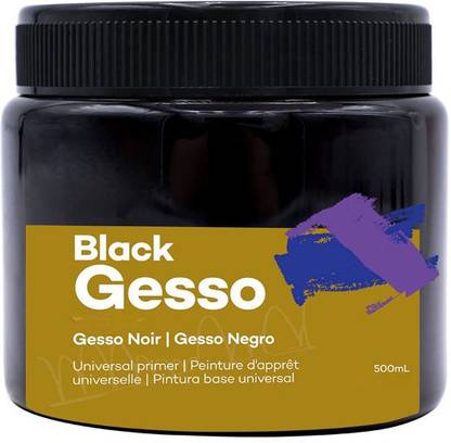 Vintager "Premium Black Gesso Primer - Artistic Surface Preparation for Paintings" Black Gesso for Canvas
