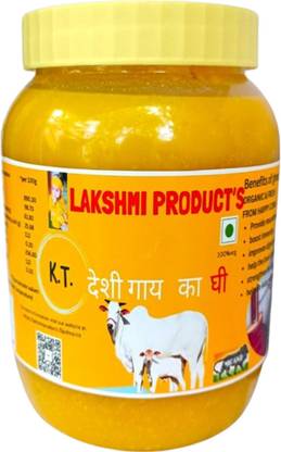 LAKSHMI PRODUCT'S Premium Desi Cow Organic Ghee 1 litre by Biliona Method Ghee Plastic Bottle