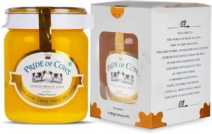 PRIDE OF COWS Single origin cow ghee- Pure and Natural Desi Cow ghee, Rich and aromatic Ghee Plastic Bottle