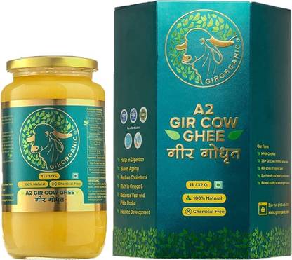 GIRORGANIC GIR COW GHEE 1 LTR Ghee Glass Bottle