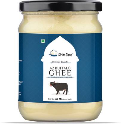 Sirico Ghee Sirico Pure A2 Buffalo Ghee Traditional Curd Churned Lab Tested Grass Fed Ghee Ghee Glass Bottle