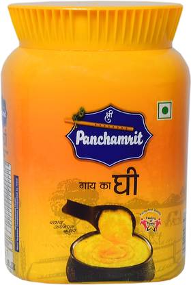 SHRI PANCHAMRIT Pure Danedar Cow Ghee with Rich Aroma, Natural & Healthy Ghee 1LTR JAR Ghee Box