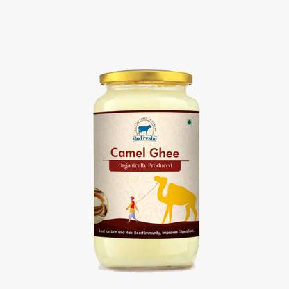 Go Fresho Desi Camel Ghee|Promotes Brain Health, Strong Immunity and Digestion Ghee Glass Bottle