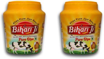 brij gwala Bihari ji 200 ml pack of -2 Ghee Mason Jar