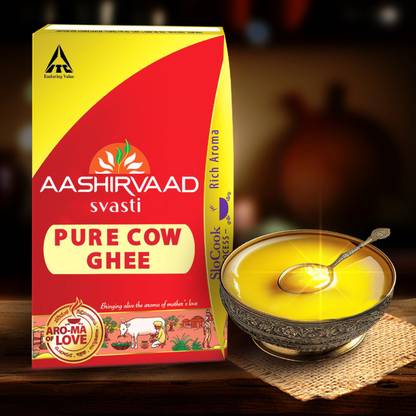 AASHIRVAAD Pure Cow Ghee, Tetrapack, Rich Aroma Ghee Tetrapack