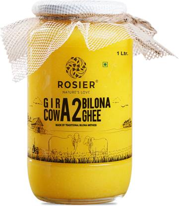 ROSIER A2 Cow Ghee, Traditional Bilona Method, Pure, Natural and Healthy Ghee Glass Bottle