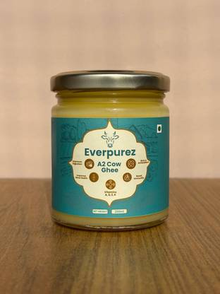 Everpurez A2 Desi Cow Ghee Rich in Vitamins A, D, E & K Healthy, Easy to Digest Superfood Mason Jar
