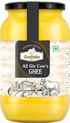 Goshala A2 Gir Cow's Ghee Ghee Glass Bottle