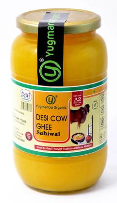 YUGMANTRA ORGANIC Pure A2 Desi Cow Ghee ( 1000 ml ) Glass Bottle