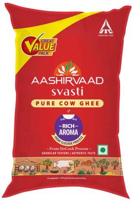 [Working For Delhi] AASHIRVAAD Svasti Pure Cow 1 L Pouch