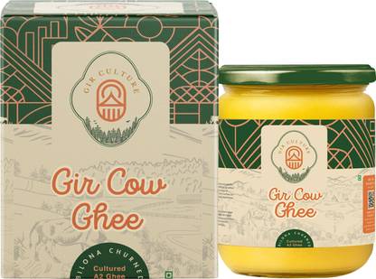 GIR CULTURE A2 Desi Gir Cow Ghee | Bilona Method | Premium Quality Ghee | Pure & Handmade Ghee Glass Bottle