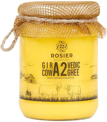 ROSIER A2 Cow Ghee, Traditional Bilona Method, Pure, Natural and Healthy Ghee Ghee Glass Bottle