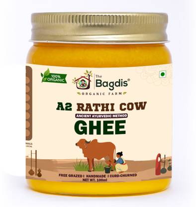 The Bagdis A2 Desi Rathi Cow Ghee | Hand-Churned Bilona | Pure & Healthy Ghee Glass Bottle