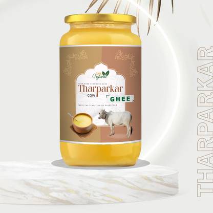 THARORGANIC A2 Desi Tharparkar Cow Ghee | Pure Desi Ghee | Bilona Method Glass Bottle