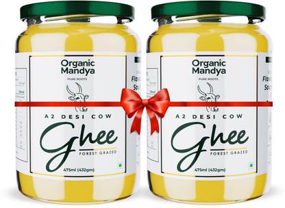 Organic Mandya Desi Cow A2 Ghee Pure | Natural & Healthy (950 ML) Glass Bottle