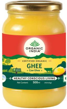ORGANIC INDIA Pure Cow Ghee, , Lab tested on 600+ Parameters, Certified Organic Mason Jar