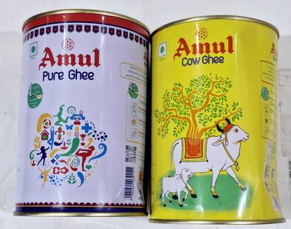 Amul PURE GHEE 1L & COW GHEE Tin