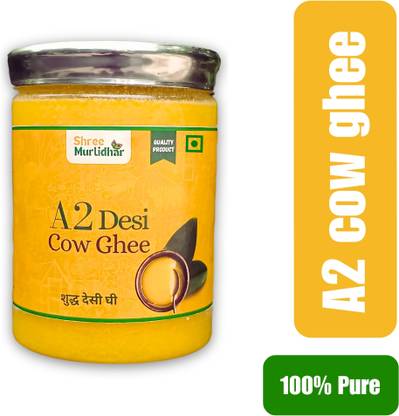 Shree Murlidhar A2 Cow Ghee 500 ml| 100% Pure & Natural Desi Ghee | Authentic Taste & Rich Aroma Ghee Plastic Bottle