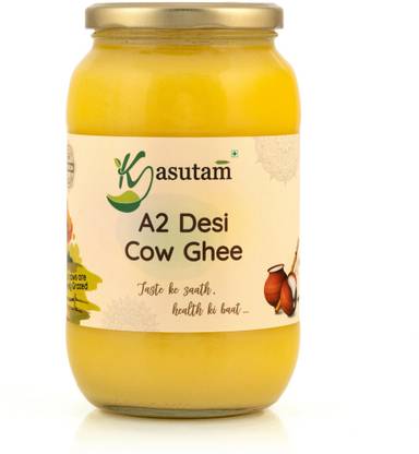 Kasutam A2 Desi Cow Bilona Ghee, Made Ghee Glass Bottle