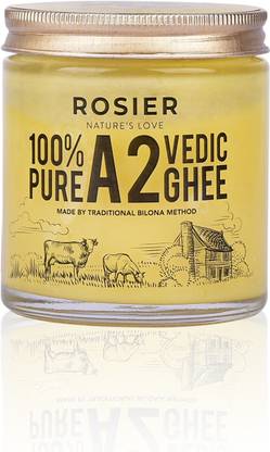 ROSIER A2 Cow Ghee, Traditional Bilona Method, Pure, Natural and Healthy Ghee Mason Jar