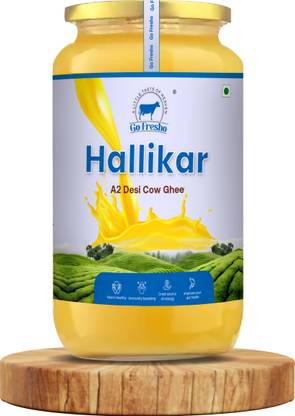 Go Fresho A2 Desi Hallikar Cow Ghee | Pure, Natural and Healthy Ghee Glass Bottle