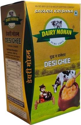 SAVARIA KRISHNA DAIRY MOHAN DESI GHEE with natural aroma pure healthy homemade ghee 1 LTR TETRA Ghee Tetrapack