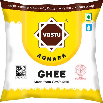vastu Cow Ghee Organic Pure Ghee 500ML Ghee Pouch