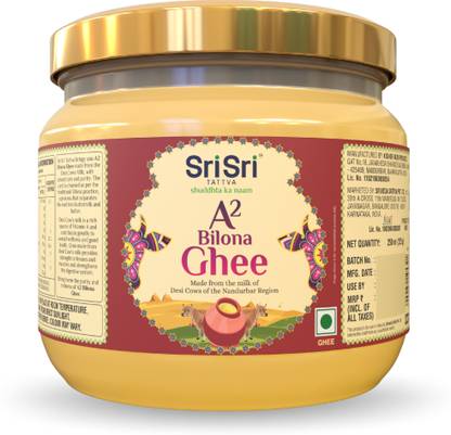Sri Sri Tattva A2 Bilona Ghee | Ghee Glass Bottle