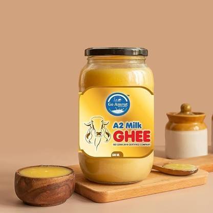 GO AMRUT A2 Cow Ghee | Contains Beta-Casein Protein | Nourishing | Pure & Authentic Ghee Ghee Mason Jar
