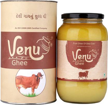 venu A2 Ghee Made From Desi Cow Milk by Traditional Churning Bilona Method Ghee Glass Bottle