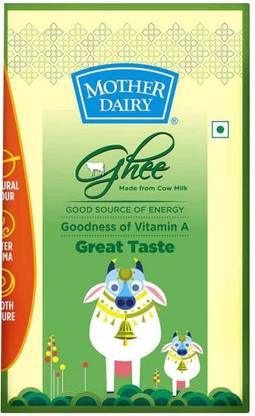 MOTHER DAIRY Cow GHEE Pack 1LTR Ghee Tetrapack