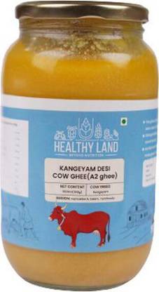 Healthy Land 100% pure Desi A2 cow ghee/ from nutrients rich Kangayam cow's milk / Ghee Glass Bottle