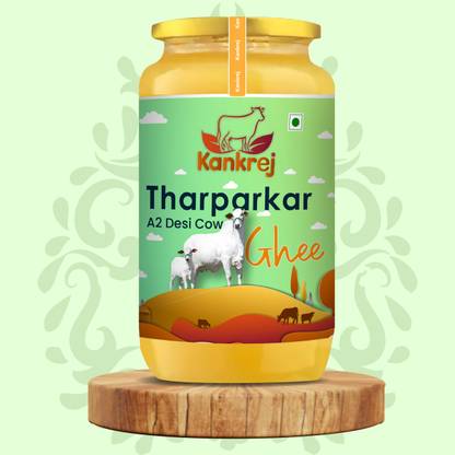 kankrej A2 Desi Tharparkar Cow Ghee | Hand churned Vedic Bilona Method Ghee Glass Bottle